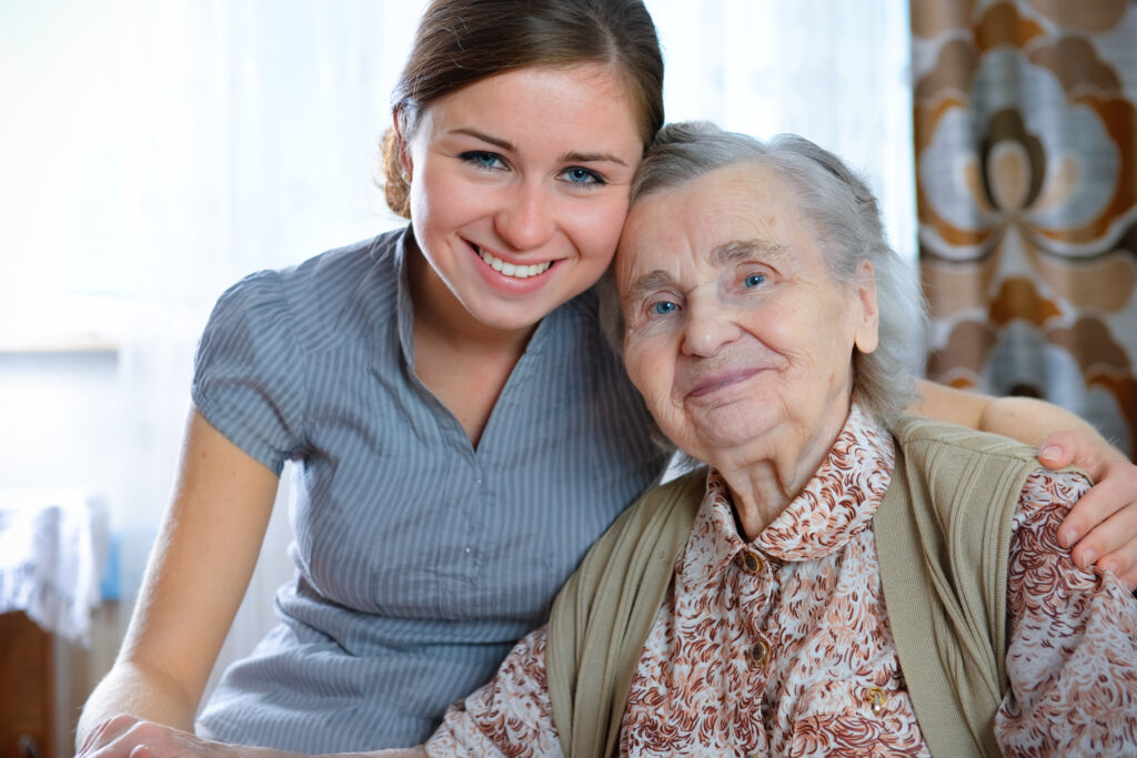 SeniorWomanWithHerHomeCaregiver | Valley Area Agency on Aging | Valley Area Agency on Aging